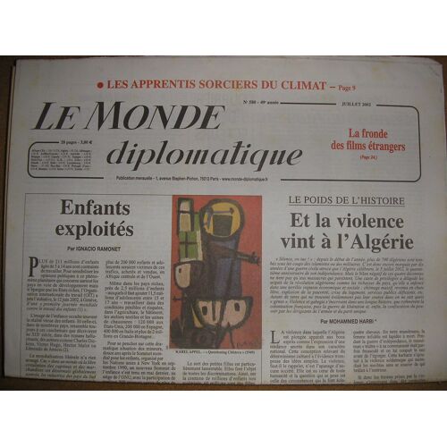 Le Monde Diplomatique  N° 580 : Enfants Exploités/Les Apprentis Sorciers Du Climat