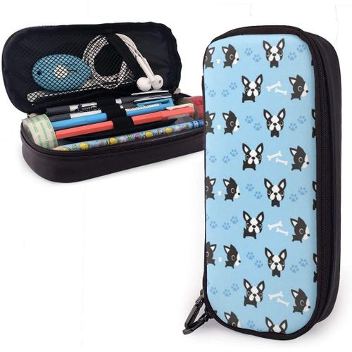 Trousse ¿¿ Crayons Patte De Bouledogue Fran?Ais Et Pochette ¿¿ Crayons En Os De Chien ¿¿ Glissi¿¿Re Grand Sac ¿¿ Stylos ¿¿Tui