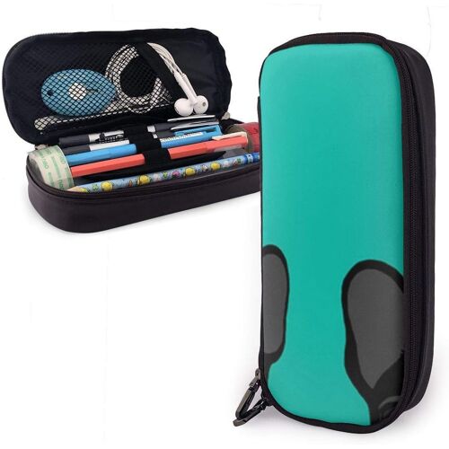 Trousse ¿¿ Crayons Boston Terrier Et Bouledogue Fran?Ais Pierre Vert Pochette ¿¿ Crayons Sac ¿¿ Crayons ¿¿Tanche Double Fermeture