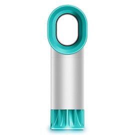 Ventilateur sans pales Petit ventilateur de table Refroidisseur d¿air Ventilateur silencieux Breeze rechargeable avec commande de presse pour bureau blanc argenté