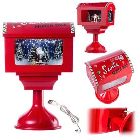 KADAX Boîte à lettres de Noël avec boîte à musique à diodes électroluminescentes