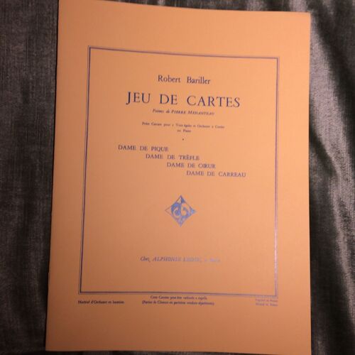 Robert Bariller Jeu De Cartes Pour Deux Voix Et Piano Partition Leduc