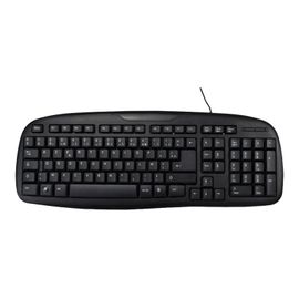 MCL - Clavier - 105 touches, filaire - USB - AZERTY - noir - boîte de couleur