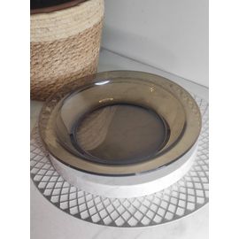 Grande Assiette Creuse Verre Fumé Vereco