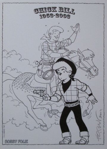 Ex Libris Signé Par Tibet / Chick Bill