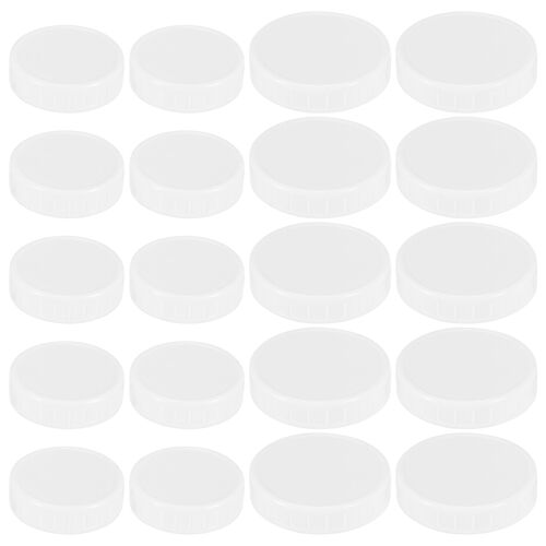 20 PièCes SéRies les Couvercles de Bouchons de Rangement en Plastique NervuréS pour Bouteille de Pot à Bouche Standard Standard de 70 Mm / 86 Mm