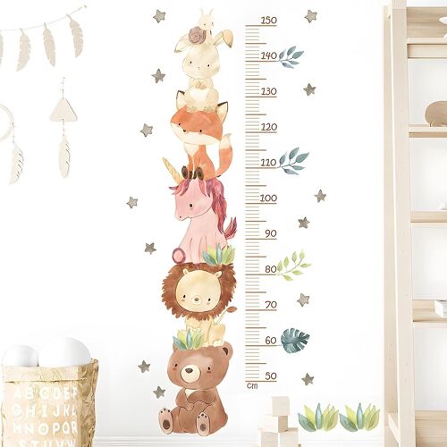Toise De Hauteur Pour Enfants,Mesure Taille Enfant Avec Motif Dessin Animé,Pour Enfants,Décoration De Chambre,Jardin D'enfants(B)