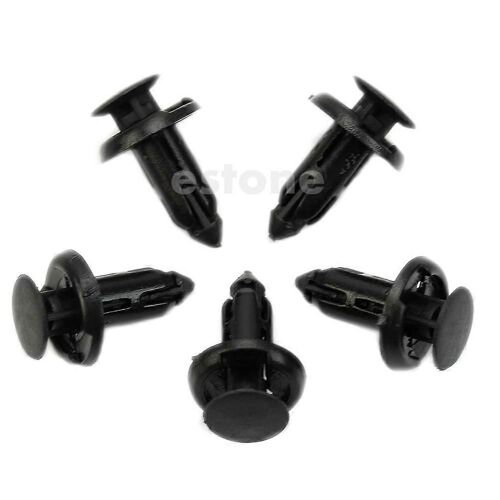 10 Pcs 8mm Trou En Plastique Noir Rivet Porte De Voiture Push Clip Pour
