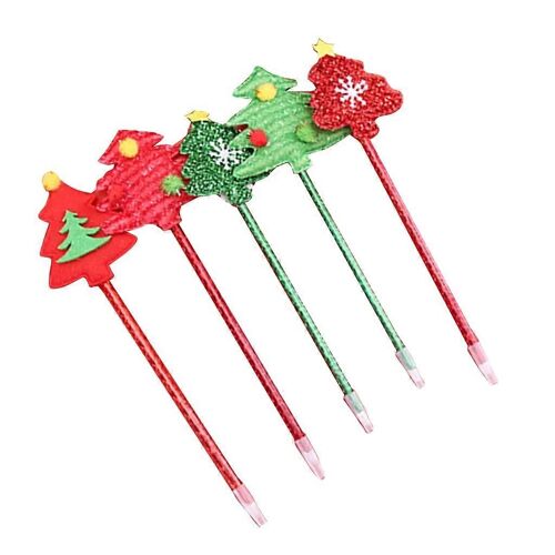 5Pcs Noël Stylo à bille Dessin animé Stylo à bille Noël Bas de Noël