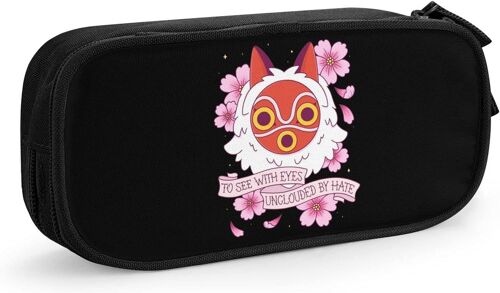 Princess Mononoke Mask Trousse ¿¿ Crayons D Impression Personnalis¿¿E Noir[4405]