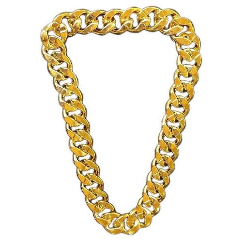 Chaîne En Or Papper Big Chunky Plastic Faux Gold Chaînes Exagérées Collier