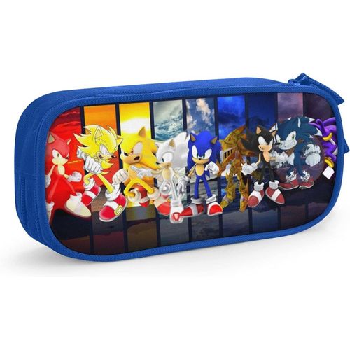 Hyper Sonic The Hedgehog Pencil Pen Case Widepen Bag Blue[104]
