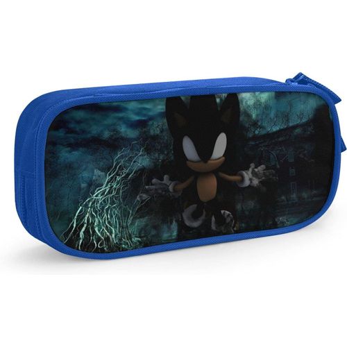 Dark Sonic Pencil Pen Case Widepen Bag Avec Fermeture ¿¿Clair Bleu[110]