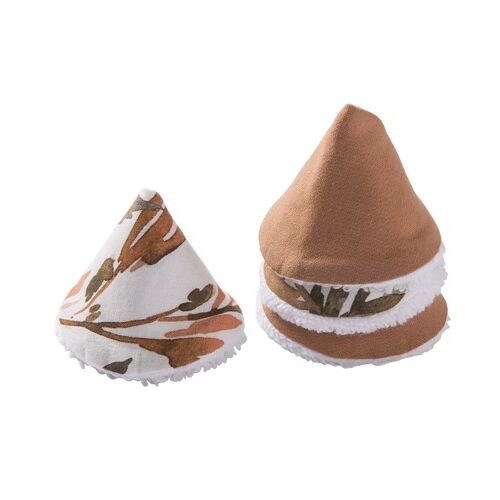 Lot De 4 Cônes Pare-Pipi En Tissu - Caramel / Forest - Caramel