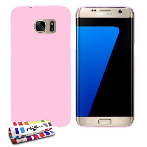 COQUE CASE RIGIDE SAMSUNG GALAXY S7 EDGE ROSE " PEARLS " ULTRA-SLIM (B26)