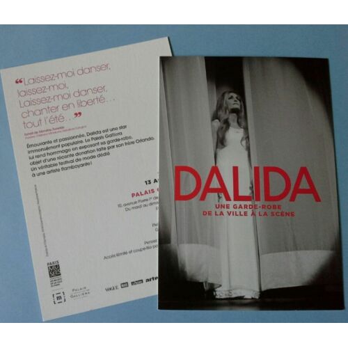 Lot 2 Flyers Cartonnés Dalida Exposition Musée Galliera Paris Mode Format Carte Postale 2017