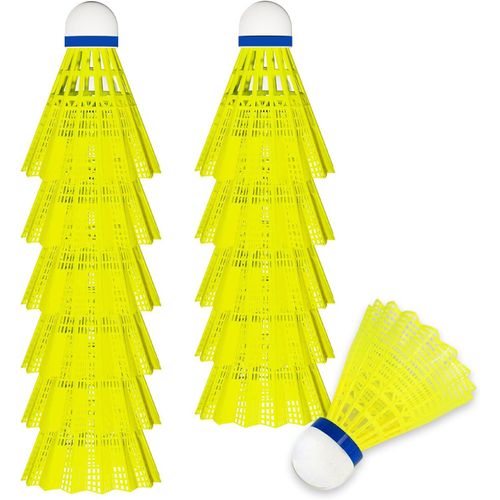 Volants De Badminton,12 Pièces Balles De Badminton,Balles De Badminton En Intérieur Et En Extérieur,Balles De Badminton Pour Entraînement Et Compétition