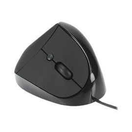 MCL Samar - Souris verticale - pour droitiers - optique - 6 boutons - filaire - USB - noir