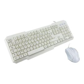 MCL Samar ACK-2012/B - Ensemble clavier et souris - USB - AZERTY - Europe - blanc