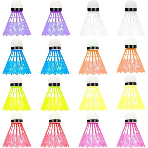 Lot De 12 Volants De Badminton Colorés - 8 Couleurs Au Total - 6 Couleurs Au Hasard - Volant Adapté Pour Les Sports D'intérieur Et D'extérieur