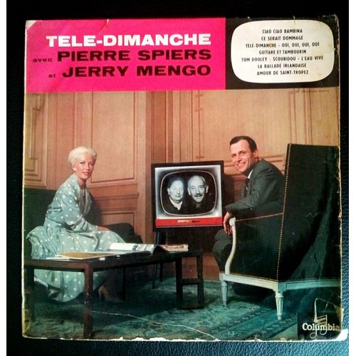Pierre Spiers Et Jerry Mengo Télé-Dimanche 25 Cm