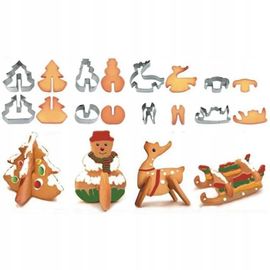 Set Emporte-Pièces Biscuits Pain D'épices 8 Pcs 4,5 X 8,5cm