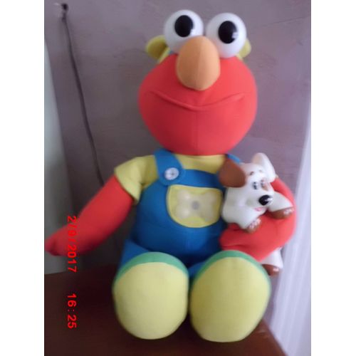 Peluche Elmo Avec Son Chien Tyco