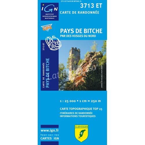 Carte De Randonnée - Pays De Bitche - 3713 Et