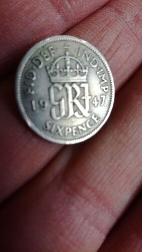 6 Pence 1947 Angleterre En L Etat Sur Les Photos
