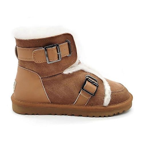 Evago Cadeau De Noël Bottes De Neige D'hiver Avec Fourrure Chaude Doublée De Bottines Botte D'extérieur Antidérapante Confortable Pour Chaussures De Marche De Randonnée-Kaki-Adulte-39 À 40-Homme