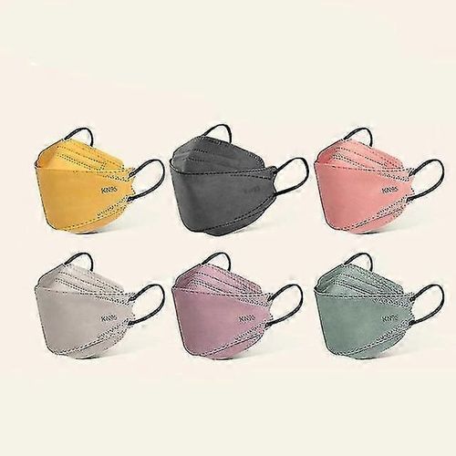 Evago Masque Adulte (Couleur Mélangée) N95 / Kn95 / P2 / Ffp2 Masque Facial Ce Filtre De Protection À 5 Couches Efficacité De 95% Masques Élastiques Respirants-10 Pièces De Chaque Couleur