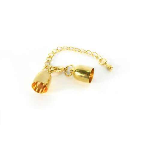 Embout Cloche Avec Fermoir Or 8mm