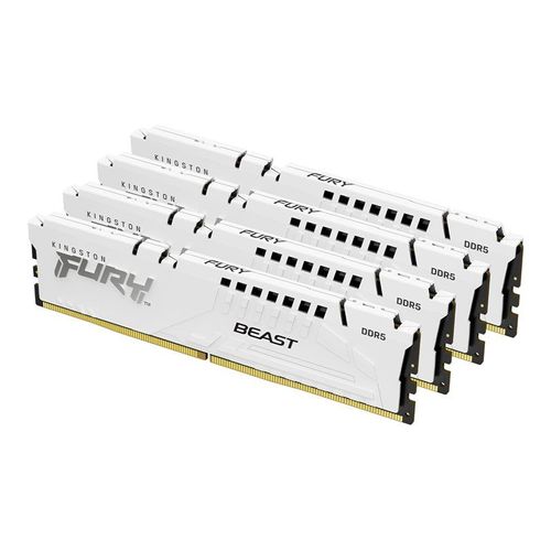Kingston FURY Beast - DDR5 - kit - 128 Go: 4 x 32 Go - DIMM 288 broches - 5200 MT/s / PC5-41600 - CL40 - 1.25 V - on-die ECC