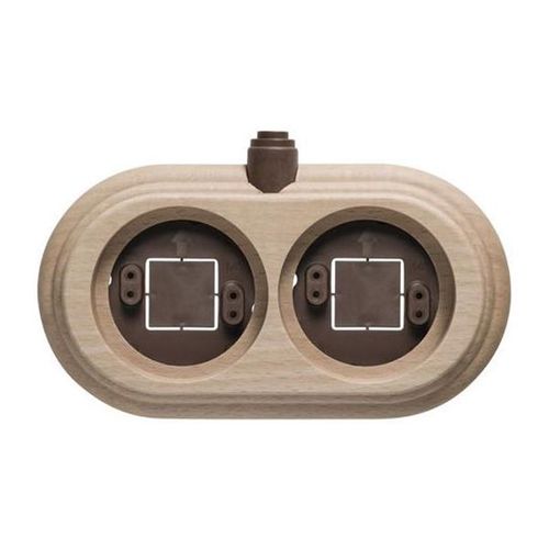 Plaque de finition Fontini Garby double Hêtre naturel + 1 liason IRL