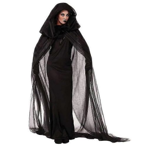 Halloween Femmes Costumes Diable Vampire Robe Sorcière Adulte Cosplay Accessoires-Adulte-L-Femelle