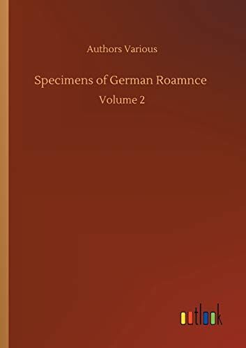 Specimens Of German Roamnce