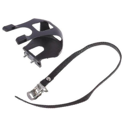 Evago 4 Pièces Cyclisme Vélo De Route Vtt Pince-Orteils En Plastique Antidérapant Avec Sangles Fixes Pour Pédale (Noir)