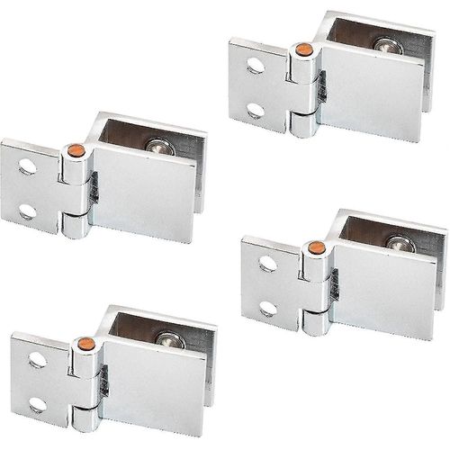 Lot de 4 charnières pour porte en verre, pour armoire de cuisine, vitrine, douche