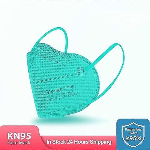 Evago Mask Ffp2 / Kn95 Masque Facial Adulte, 5 Couches De Protection Ffp2 Masque Facial Respirant Jetable-Vert Foncé-50pcs