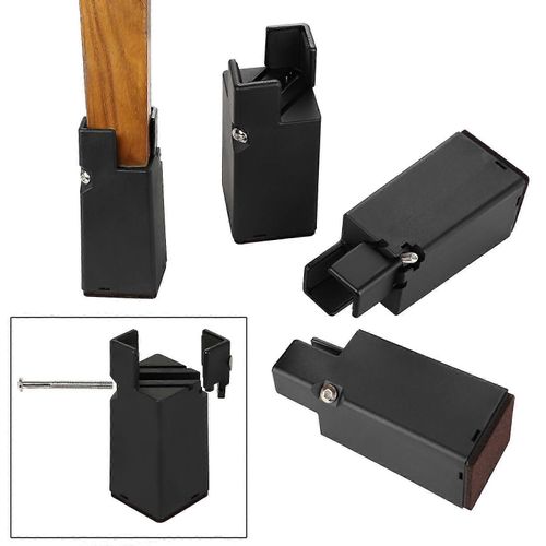 Meubles Réglables Risers Fournitures Pour La Maison Coussinets De Pied De Lit 4 Pièces Durables Créatifs Robustes Avec Pince À Vis-Noir-10cm