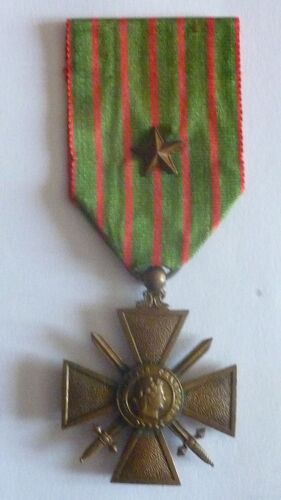 Médaille Croix De Guerre 1914 1918 , 1 Clou Ref M247