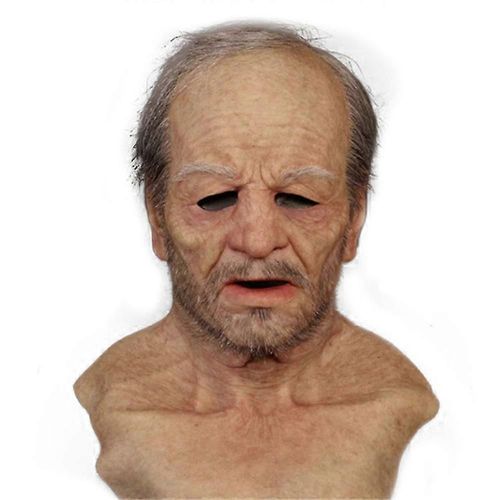 Halloween Latex Masque Aîné Vieil Homme Couvre-Chef Cosplay Party Horror Props-Adulte-A-Mâle