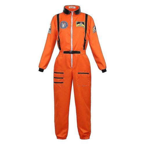 Costume D'astronaute, Combinaison Spatiale Pour Adultes, Costumes De Cosplay, Fermeture Éclair, Costume D'halloween, Combinaison De Vol Pour Couple, Uniforme Grande Taille-Orange Pour Les Femmes-Adult-M-Male