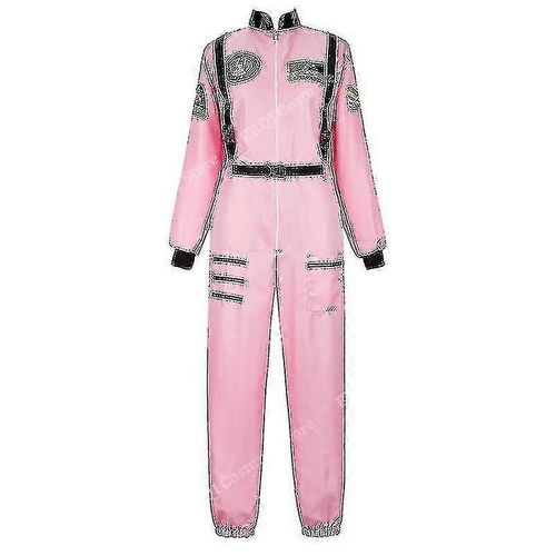 Costume D'astronaute, Combinaison Spatiale Pour Adultes, Costumes De Cosplay, Fermeture Éclair, Costume D'halloween, Combinaison De Vol Pour Couple, Uniforme Grande Taille-Rose-Adulte-Xxl-Mâle
