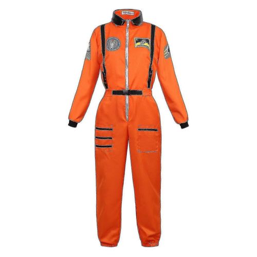 Costume D'astronaute, Combinaison Spatiale Pour Adultes, Costumes De Cosplay, Fermeture Éclair, Costume D'halloween, Combinaison De Vol Pour Couple, Uniforme Grande Taille-Orange Pour Femme-Adulte-Xxxl-Mâle