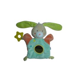 Doudou Marionnette Lapin Vert Orange Comme Neuf Sucre D'orge