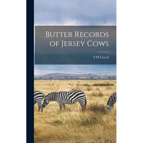 Butter Records Of Jersey Cows