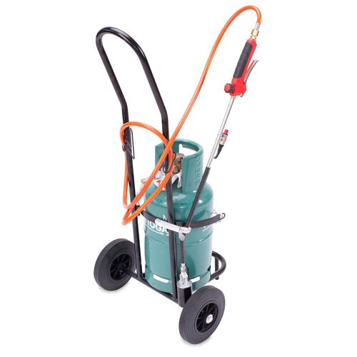Desherbeur thermique Tuyau 2m Bruleur 50 mm D?tendeur Propane Chariot ? roues Allumage piezo Proweltek