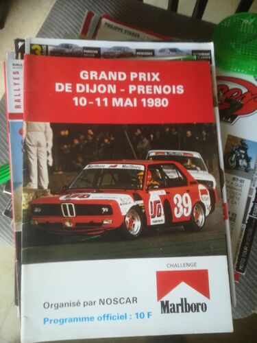 Programme Officiel Grand Prix De Dijon 1980