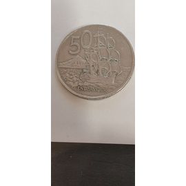 50 Cents - Elisabeth Ii Capitaine Cook, 1967 Nouvelle Zélande
